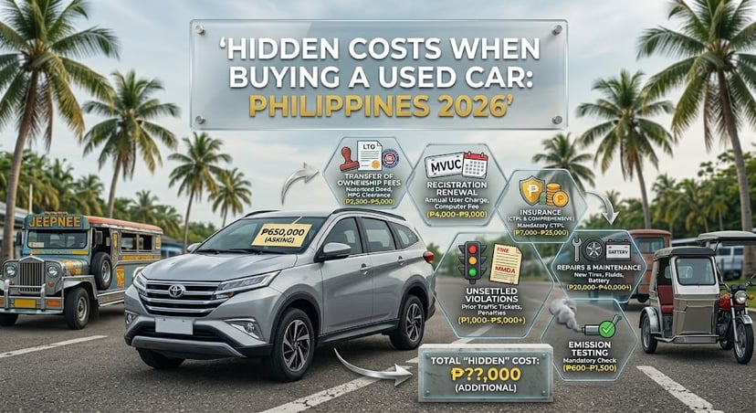 Hidden costs when buying used car Philippines 2026, photo 1